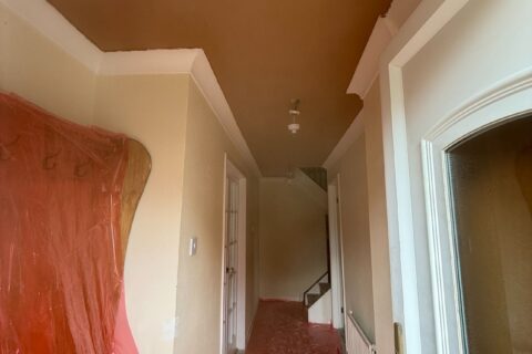 Hallway Ceiling Plastered in Selby